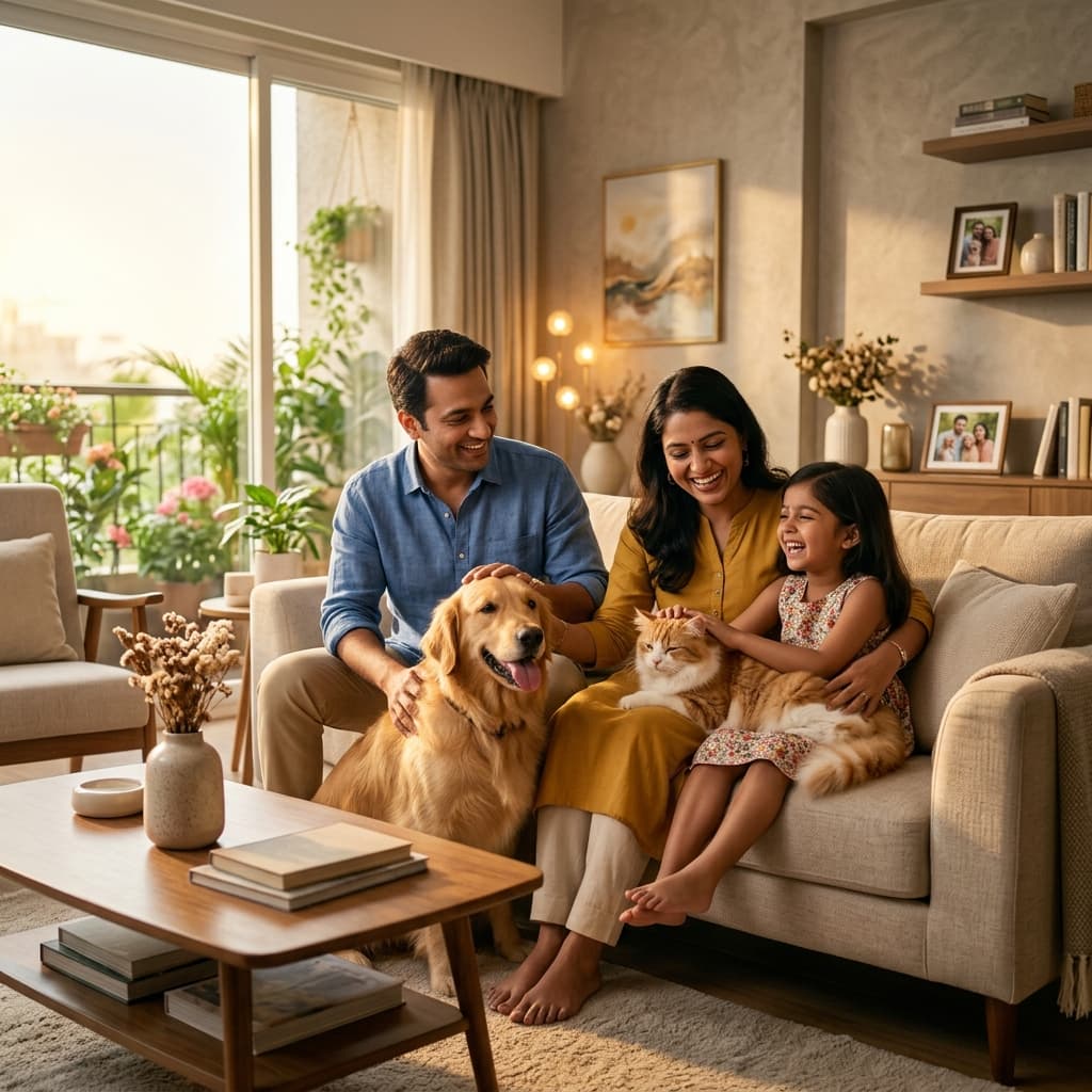Indian Family with Pet - Pet Insurance in India